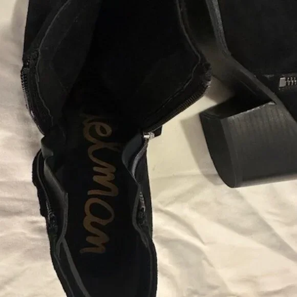 NIB Sam Edelman Walden Ankle Boot Black Suede 9.5M - Picture 10 of 11